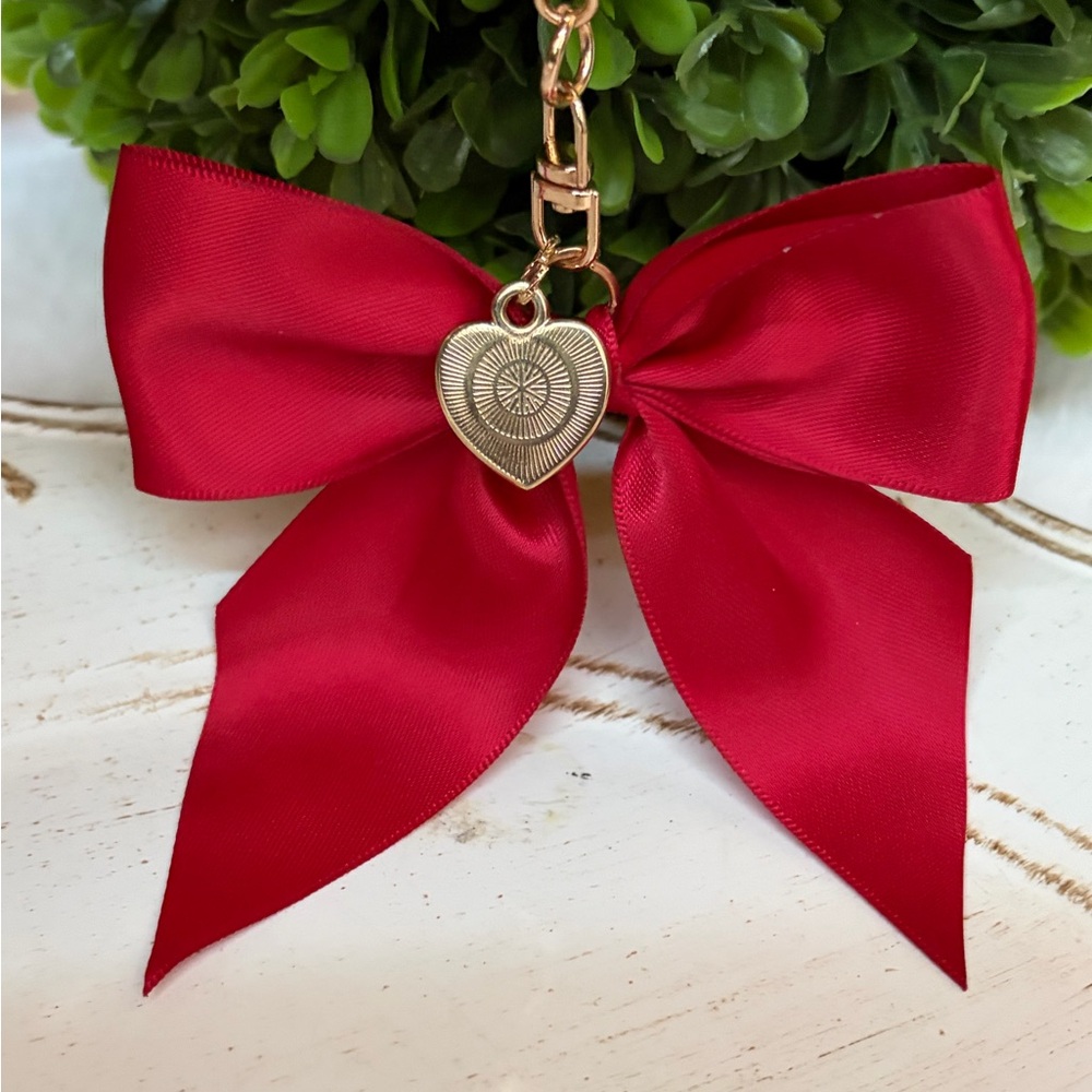 Satin Bow Purse Charm with fashion embellished charm (bag not included) - Picture 4 of 4